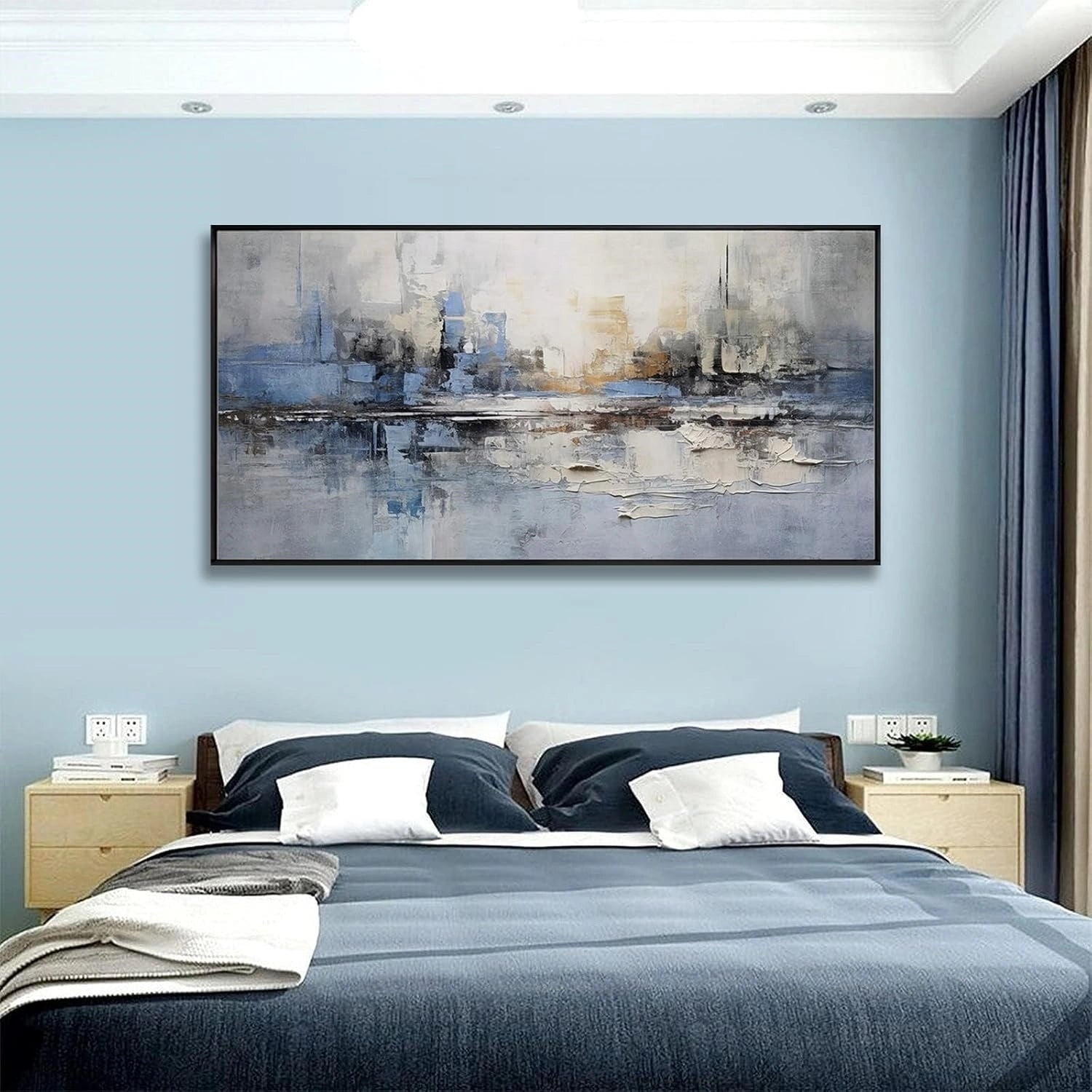 Abstract Painting #AB 343 - Modern Wall Art for Living Room, Bedroom & Office Decor - Handmade Canvas Artwork for Home & Gifts