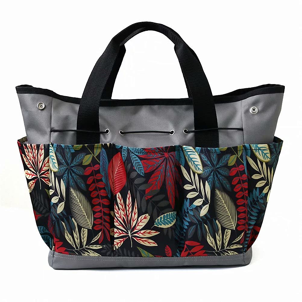 Gardening Tote Bag with Multiple Pockets - Durable Garden Tools Organizer for Outdoor Storage - Perfect for Lawn, Yard & Garden Work (Green Thumb Essential)