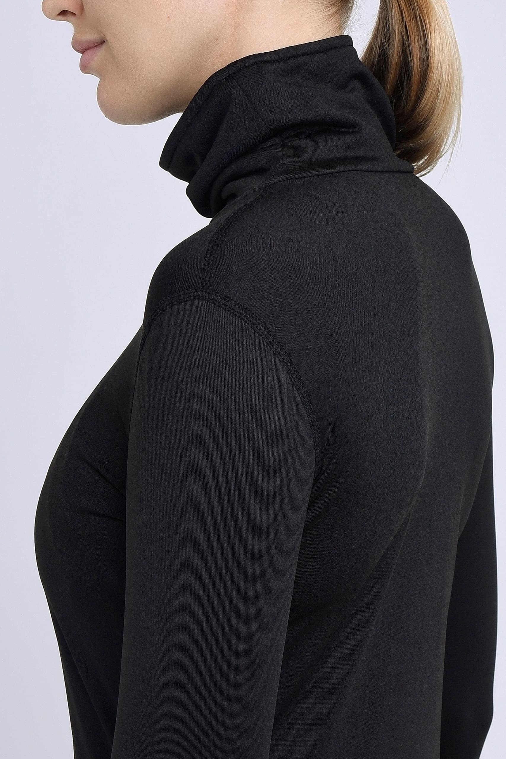 TCA Women's Thermal Running Top - Funnel Neck Warm-Up Shirt for Cold Weather, Winter Jogging & Outdoor Workouts - Moisture-Wicking & Breathable Activewear