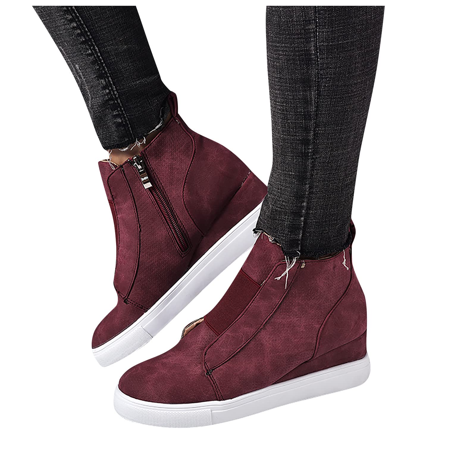 **Women's Lightweight Canvas Walking Shoes - Breathable Mesh Casual Sneakers with Platform for Comfort & Style - Perfect for Walking, Running, Travel & Everyday Wear**