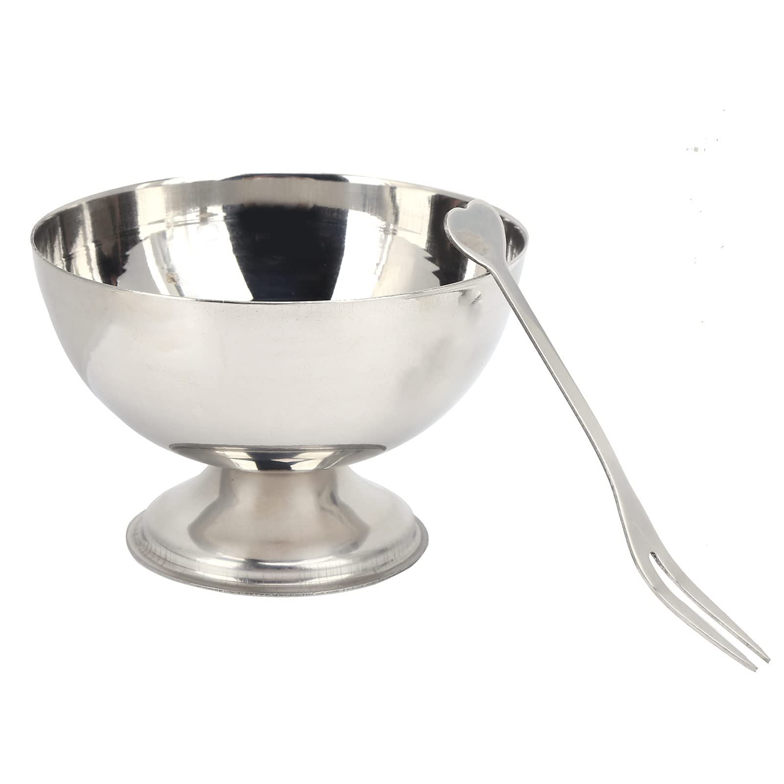 Premium Stainless Steel Dessert Bowls with Short Feet - Medium Size for Ice Cream, Snacks, and Party Serving | Durable & Elegant for Home, Restaurants, and Catering Events