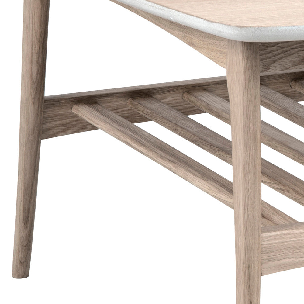 VIVEKA 80cm Natural Wood Coffee Table - Modern Living Room Furniture for Home Decor & Relaxation