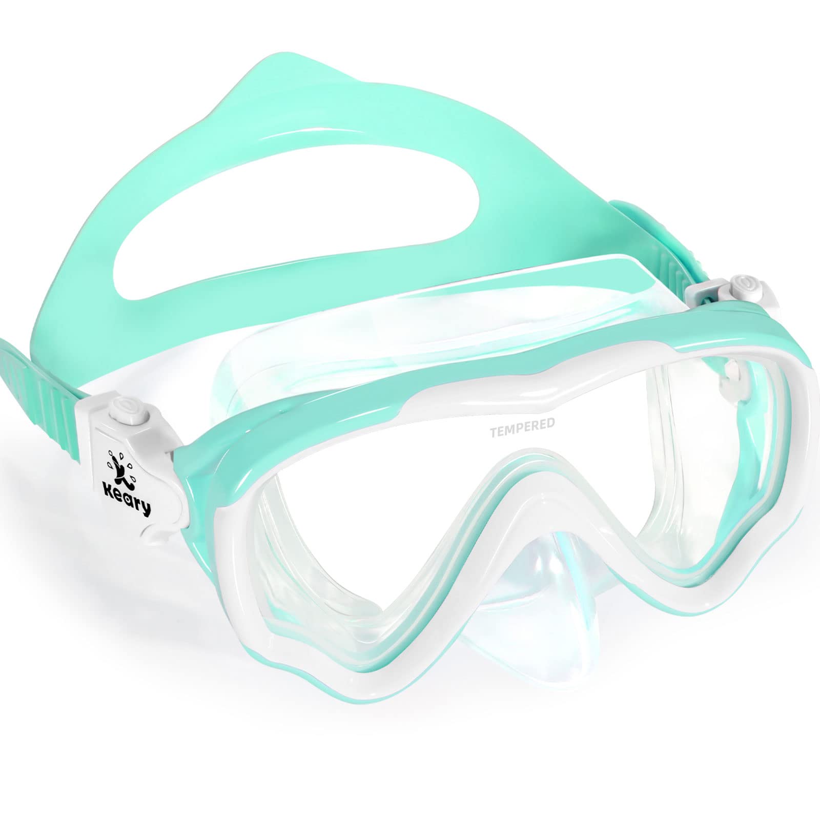 Keary Kids Swim Goggles with Nose Cover - Anti-Fog Swimming Goggles for Boys & Girls Ages 5-15 - UV Protection Pool & Beach Swim Glasses for Safe Water Play