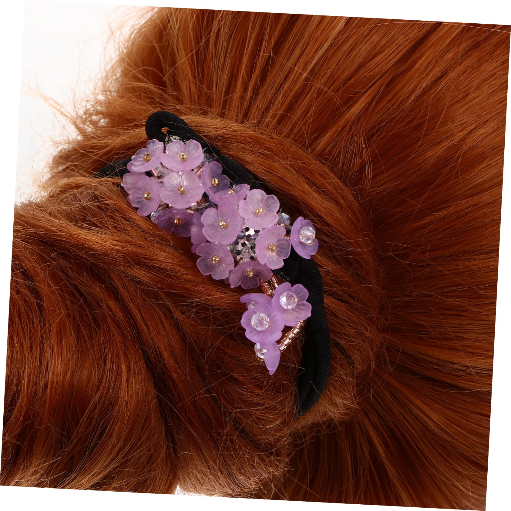 Elegant Hair Donut Bun Maker with Pearl Flower Design - Hair Styling Accessory Tool for Women - Perfect for Weddings, Prom, Parties & Everyday Hairstyles