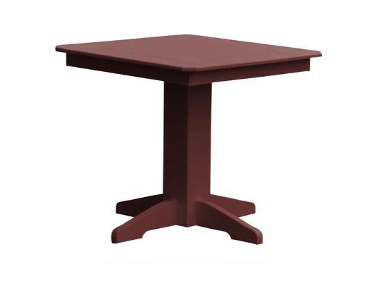 A&L Furniture Square Dining Table with Free 2 Umbrella Holes - Perfect for Outdoor Patio, Garden, and Backyard Dining