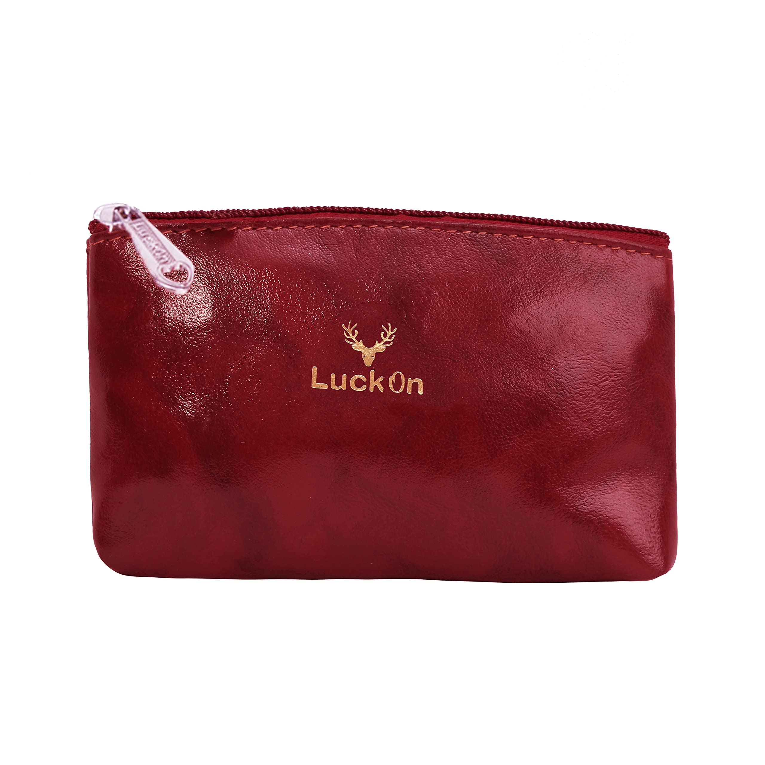 LuckOn Genuine Leather Women's Small Wallet - Compact Coin Purse & Card Holder for Ladies (5.5
