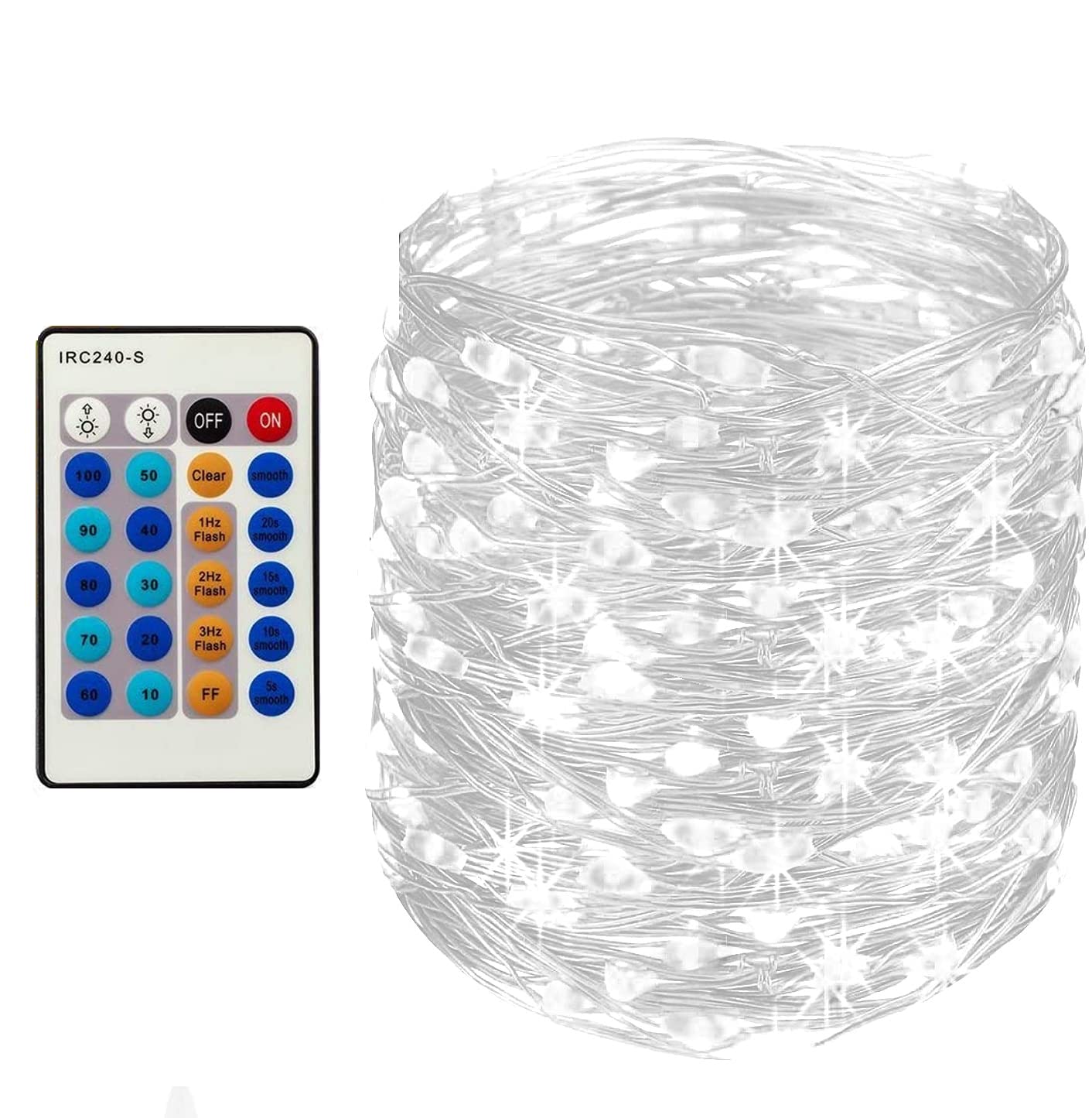 300 LED Dimmable Fairy Lights - 99ft Waterproof Plug-in String Lights with Remote Control for Outdoor Garden, Home Decor, Party, Wedding & Bedroom | Perfect for Christmas, Patio, Backyard & Indoor Decoration