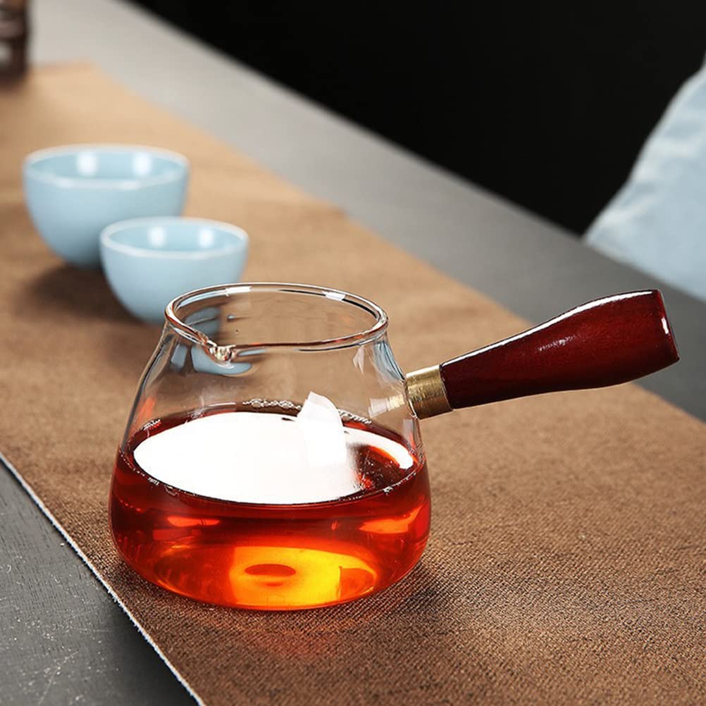 Zerodeko 350ml Glass Saucepan with Nonstick Coating - Small Milk Pot, Pasta Cooker & Butter Warmer - Stovetop Safe for Kitchen, Restaurant & Home Use - Perfect for Simmering, Melting & Cooking Sauces