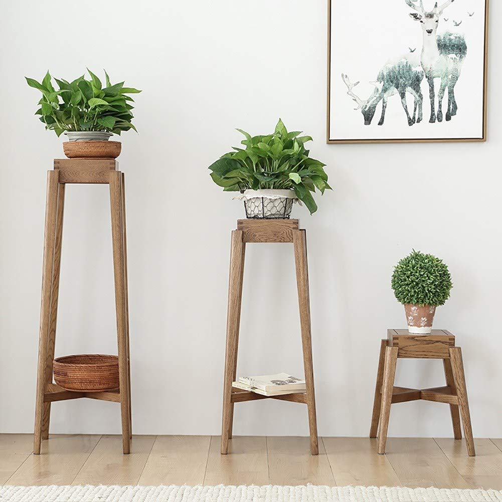 Lustar 2-Tier Wooden Plant Stand - Multifunctional Indoor/Outdoor Flower Shelf, Storage Rack & Display Shelf (100cm) - Perfect for Home, Garden, Patio, and Balcony Decor