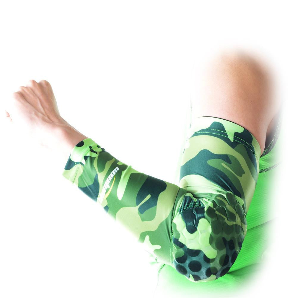 Camouflage Green Arm Sleeve with Protective Padding - Tactical Sports & Outdoor Activities Gear for Hunting, Airsoft & Paintball