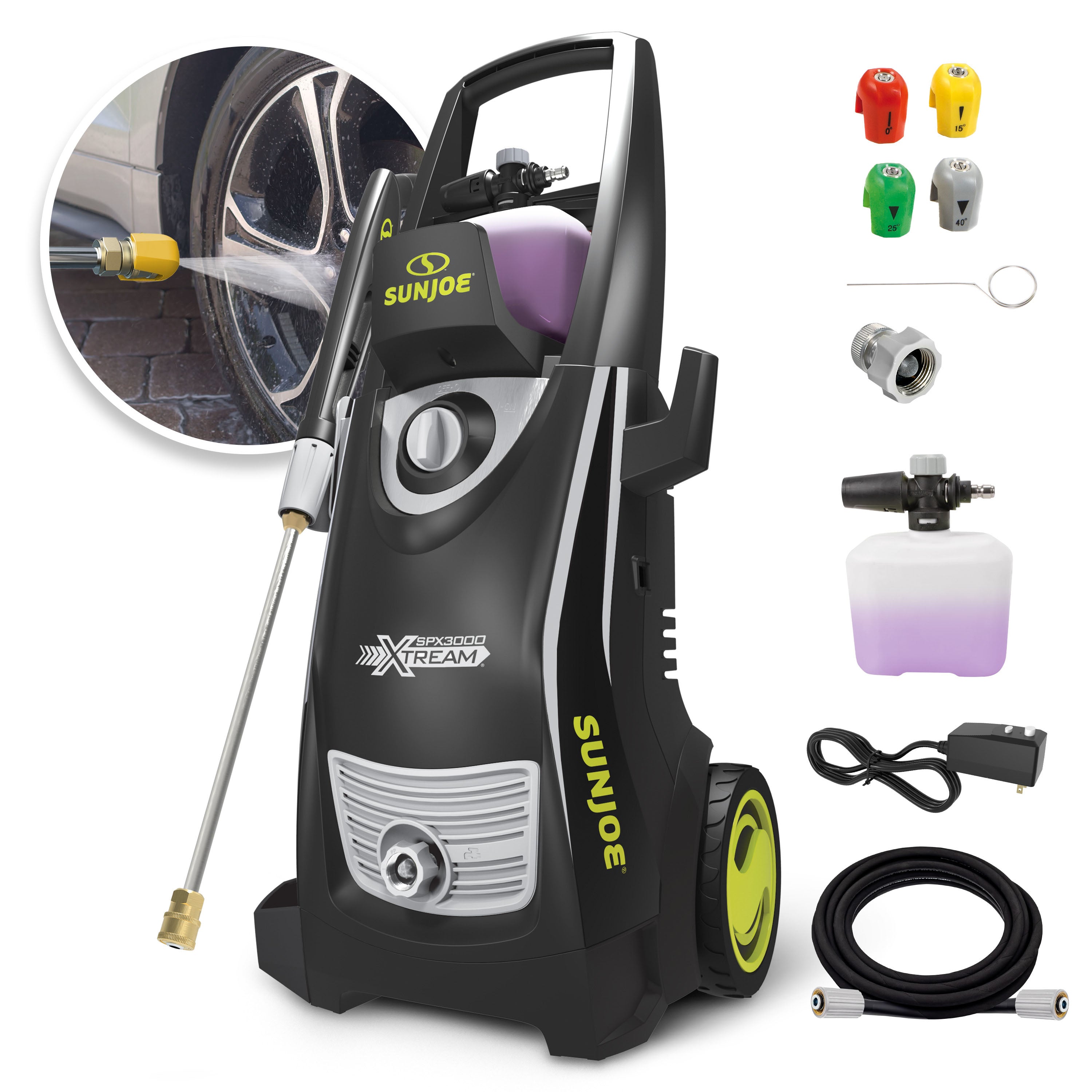 Sun Joe SPX3000 XT XTREAM Electric Pressure Washer - 14.9 Amp Heavy Duty Power Cleaner with Brass Fittings for Home, Driveway, Deck & Patio Cleaning