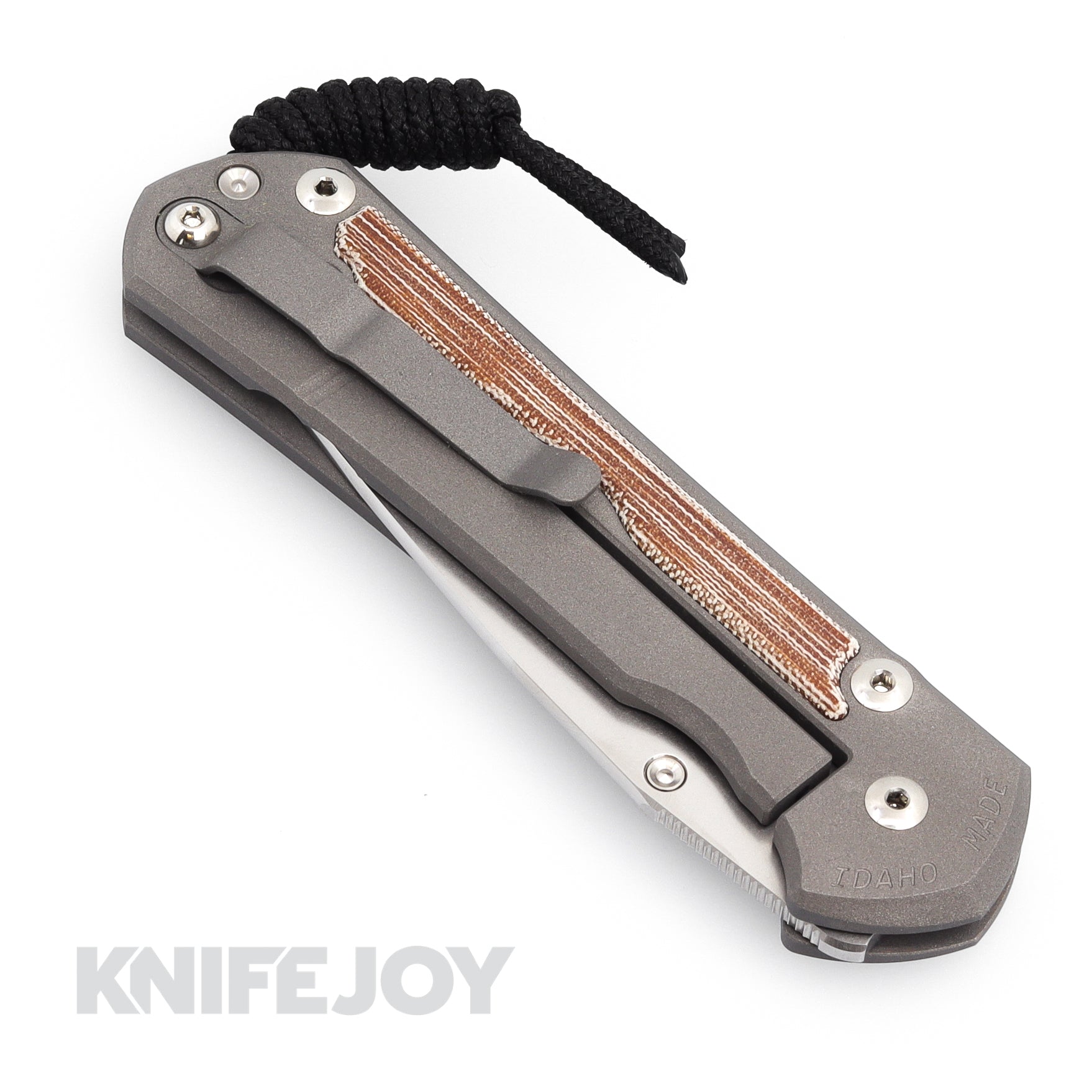 Chris Reeve Knives Large Sebenza 31 Folding Knife - MagnaCut Drop Point Blade with Natural Canvas Micarta Inlay & Titanium Handles | Premium EDC Pocket Knife for Outdoor, Camping, Hunting