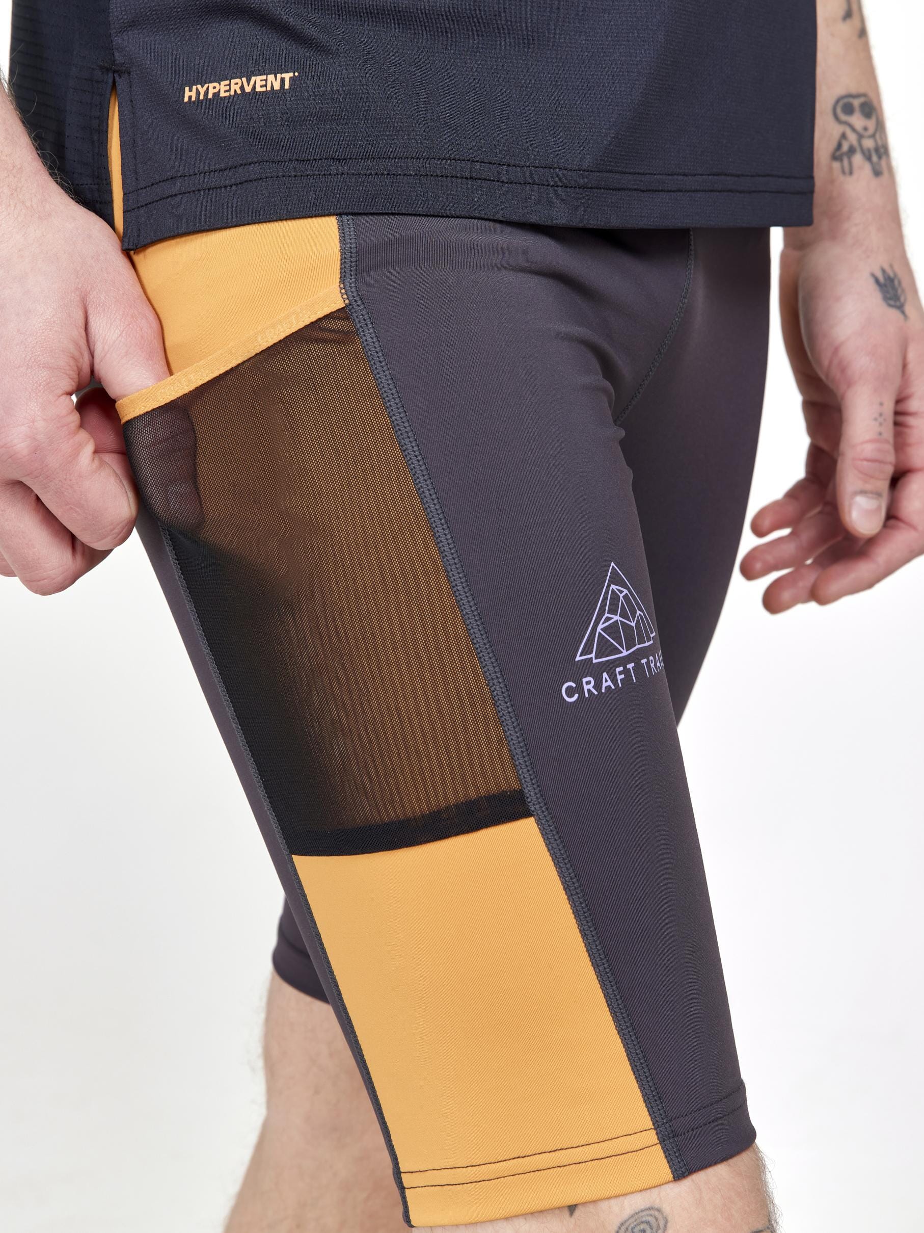 Men's PRO Trail Running Short Tights - Lightweight, Quick-Dry & Breathable for Outdoor Hiking, Gym Workouts & Marathon Training