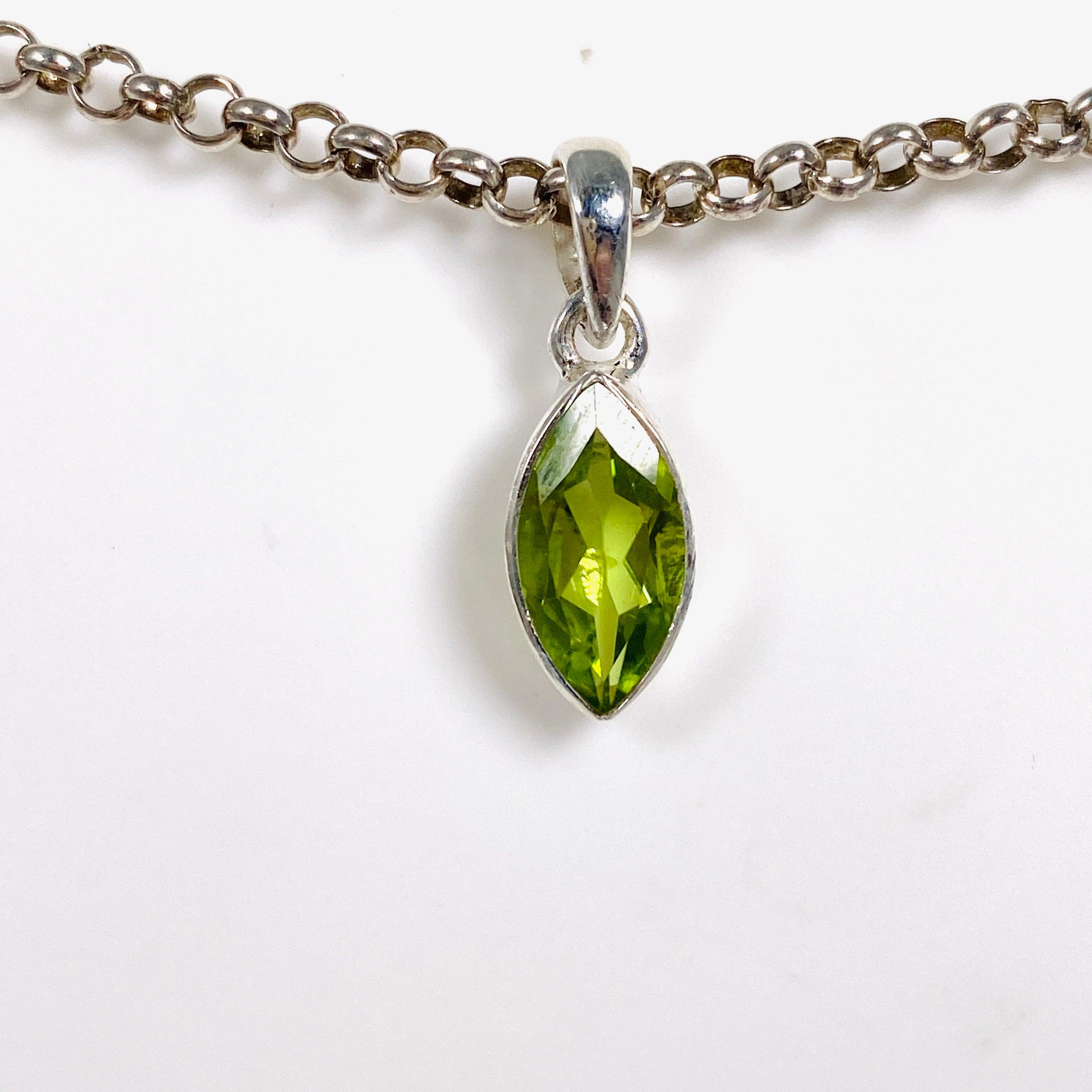 Elegant Faceted Marquise Pendant Necklace G2126M - Perfect for Women's Daily Wear, Parties & Special Occasions