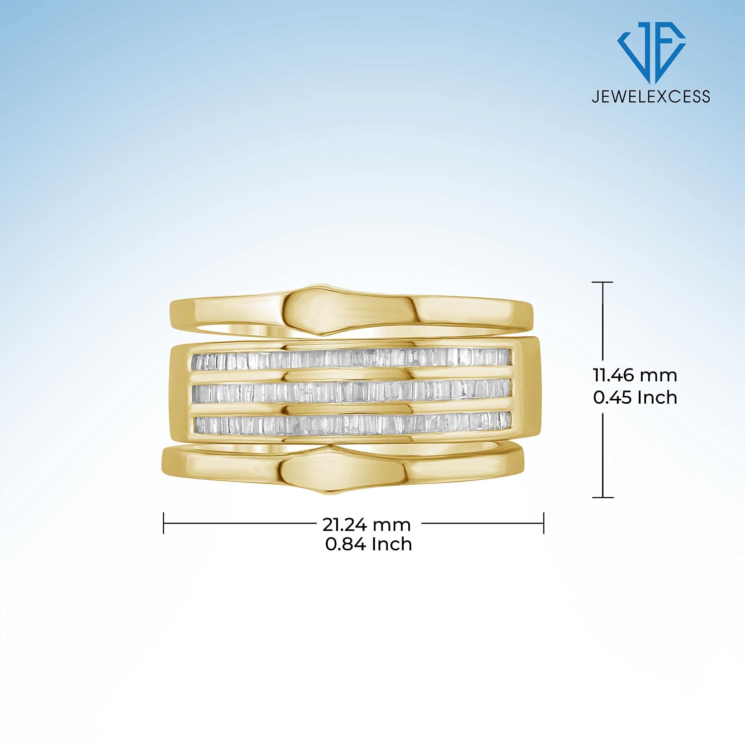 1/2 Carat T.W. White Diamond 14K Gold Over Silver Stackable Ring for Women - Elegant Wedding, Anniversary & Everyday Jewelry Gift