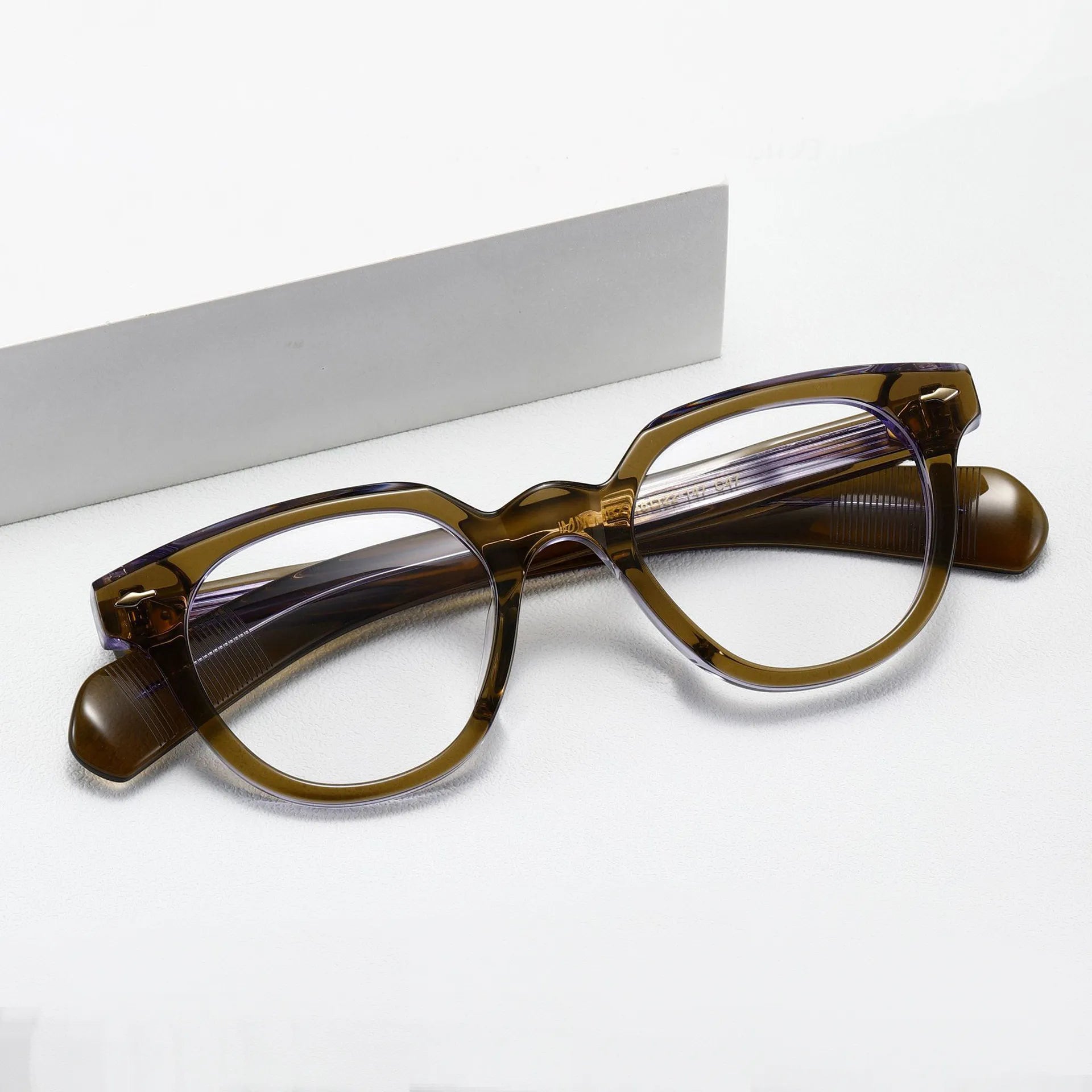 Black Unisex Full Rim Irregular Oval Acetate Eyeglasses 2241 - Stylish & Lightweight Glasses for Men & Women - Perfect for Reading, Working & Fashion Accessories