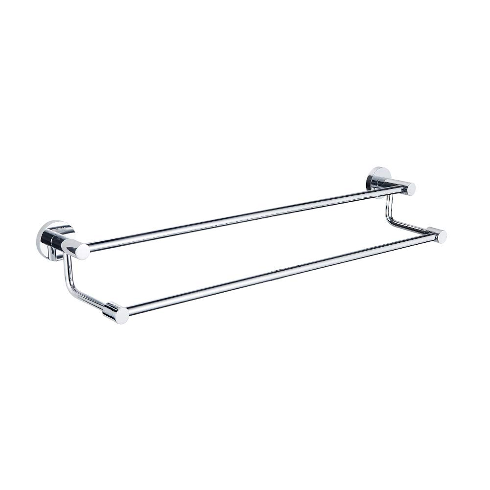 GRIFEMA IBIZA-G30109 59CM Chrome Double Bath Towel Holder - Wall Mounted Towel Rail for Bathroom - Perfect for Spa, Hotel & Home Bathroom Organization