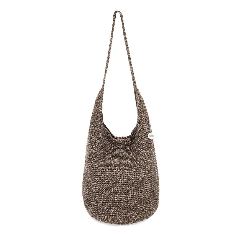 The Sak 120 Hobo Bag - Large Crochet Shoulder Purse with Single Strap in Brown Static | Perfect for Work, Travel & Everyday Use