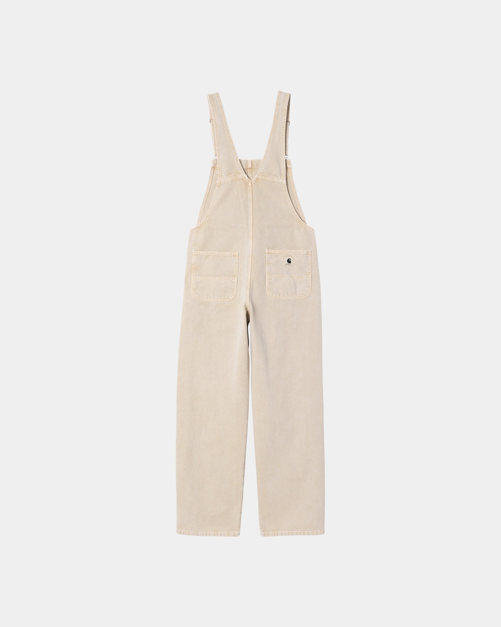 Women's Bib Overalls Straight Leg Denim Jumpsuit - Dusty Hamilton Brown (Chalk Wash) | Casual Workwear & Farm Style Fashion for Everyday Wear