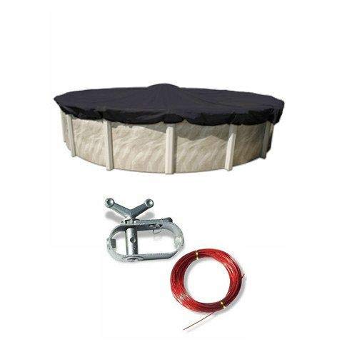 33-Foot Round Winter Pool Cover for Above Ground Pools - Heavy Duty 8-Year Protection | Perfect for Seasonal Pool Maintenance & Cold Weather Protection
