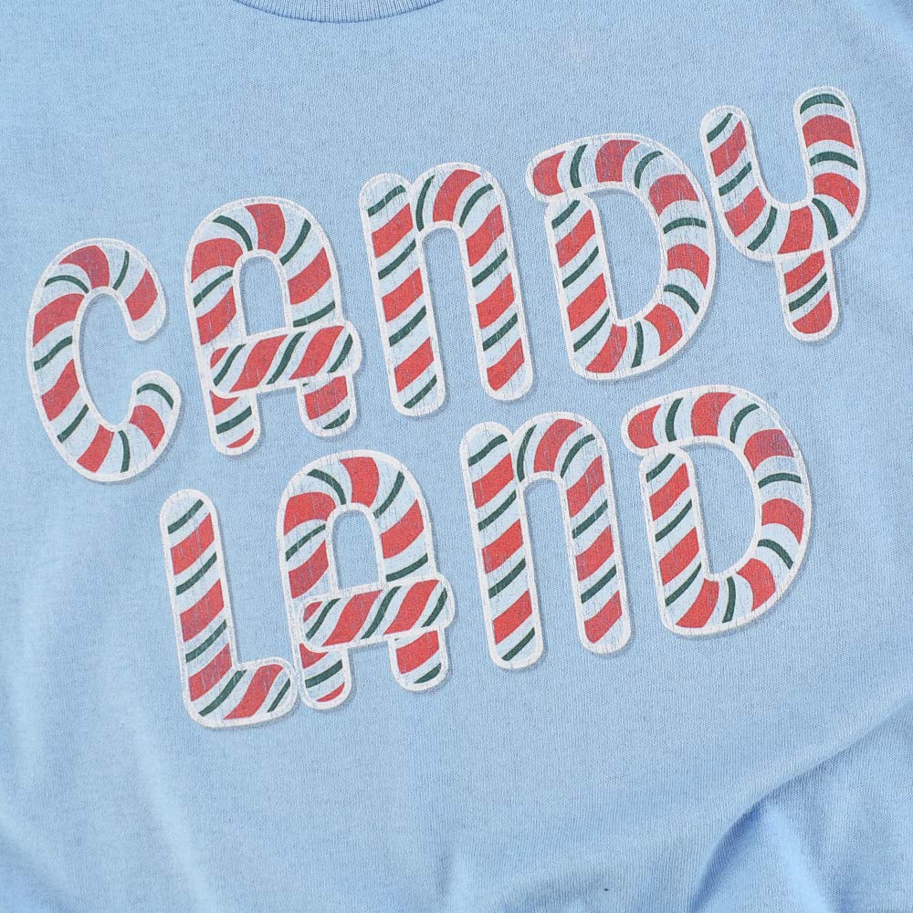 Popfunk Classic Candy Land Candy Cane Logo T-Shirt | Fun Holiday Graphic Tee for Christmas & Winter Parties | Cute Casual Outfit for Women & Men