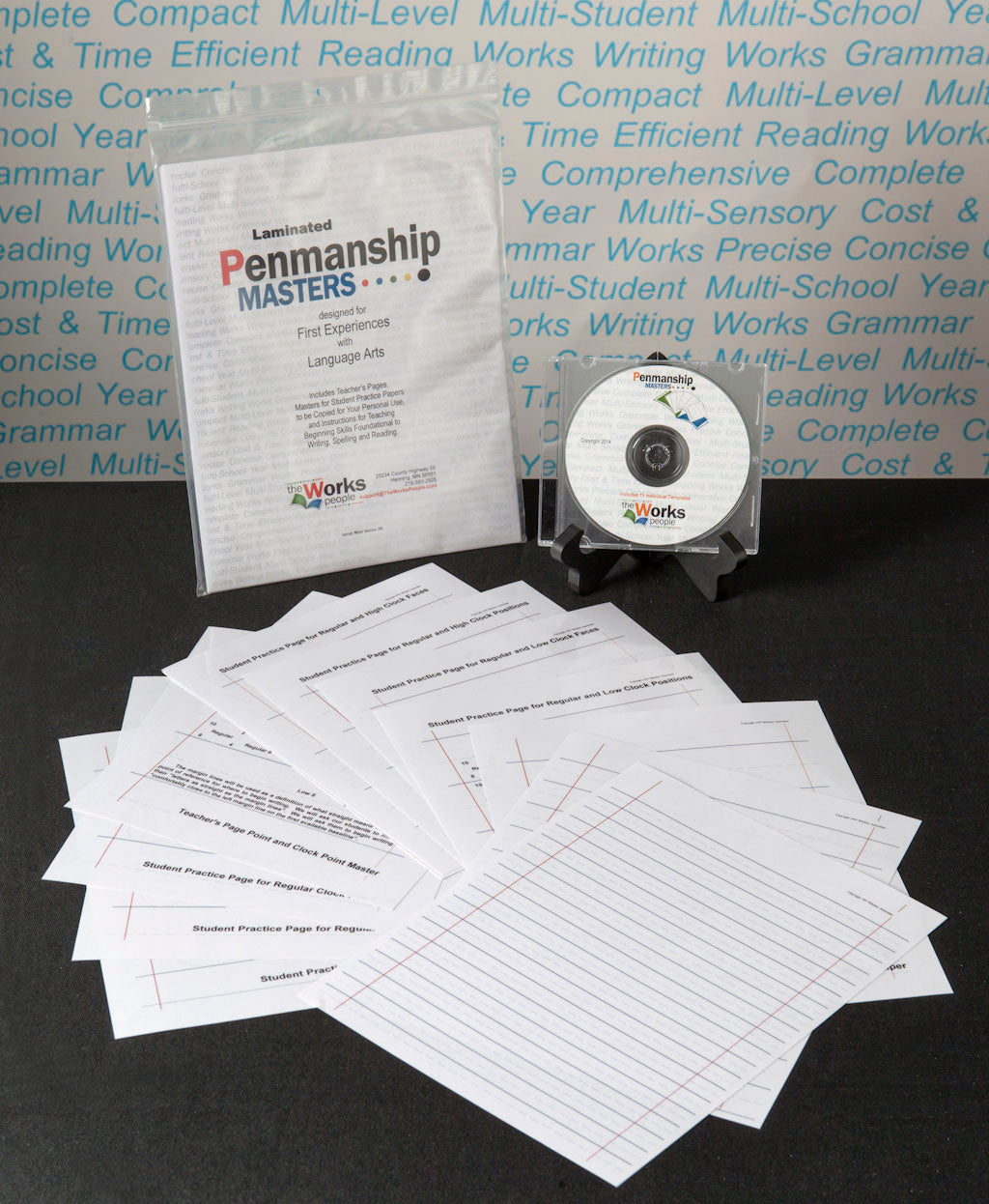 Penmanship Masters Handwriting Practice Notebook - Laminated Sheets for Kids & Adults | Perfect for Calligraphy, Note Taking & School Work