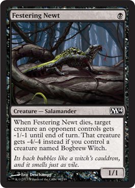 Magic: the Gathering - Festering Newt (98/249) - Magic 2014 Foil Card - Collectible Trading Card Game for Deck Building & Strategy Battles - Perfect for MTG Players and Collectors