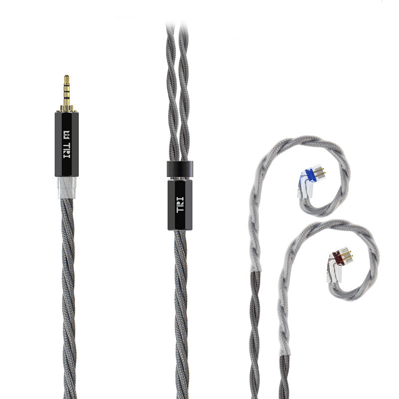 Premium TRI Wolfram 4-Core OFC Shielding Pure Silver Upgrade Cable for TRI I3 Pro Earphones - Enhanced Audio for Audiophiles & Music Professionals