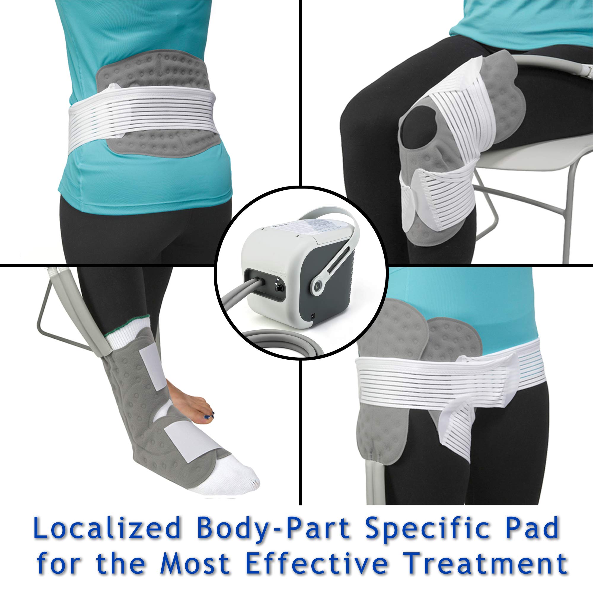 Ossur Cold Rush Therapy Machine System with Lumbar Pad - Ergonomic, Adjustable Wrap for Pain Relief - Quiet, Lightweight Cryotherapy Freeze Kit Pump for Knee, Back & Muscle Recovery - Ideal for Athletes & Post-Surgery Rehabilitation