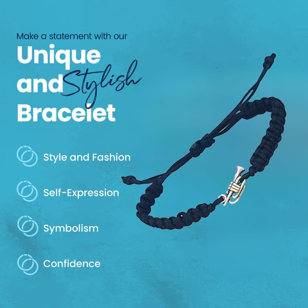 Trumpet Bracelet for Women & Teens - Infinity Collection Music Jewelry, Perfect Marching Band Gift for Musicians & Music Lovers | Ideal for Concerts, Performances & Everyday Wear