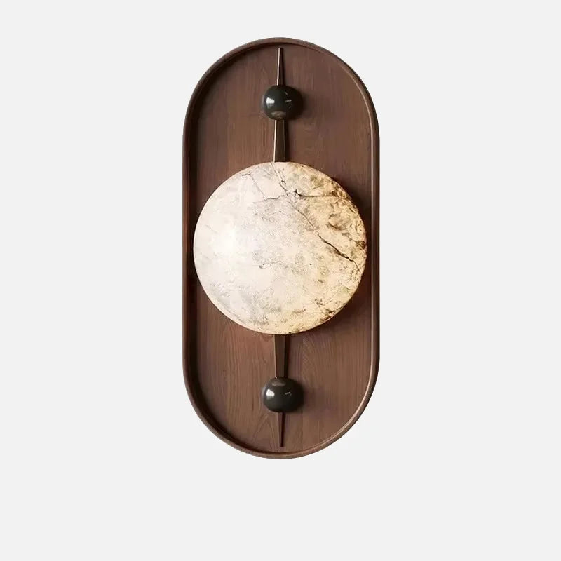 Soluna Sculpted Marble Wall Lamp - Modern Handcrafted Sconce Light Fixture for Living Room, Bedroom & Hallway Decor | Dimmable LED Lighting for Ambient & Accent Illumination