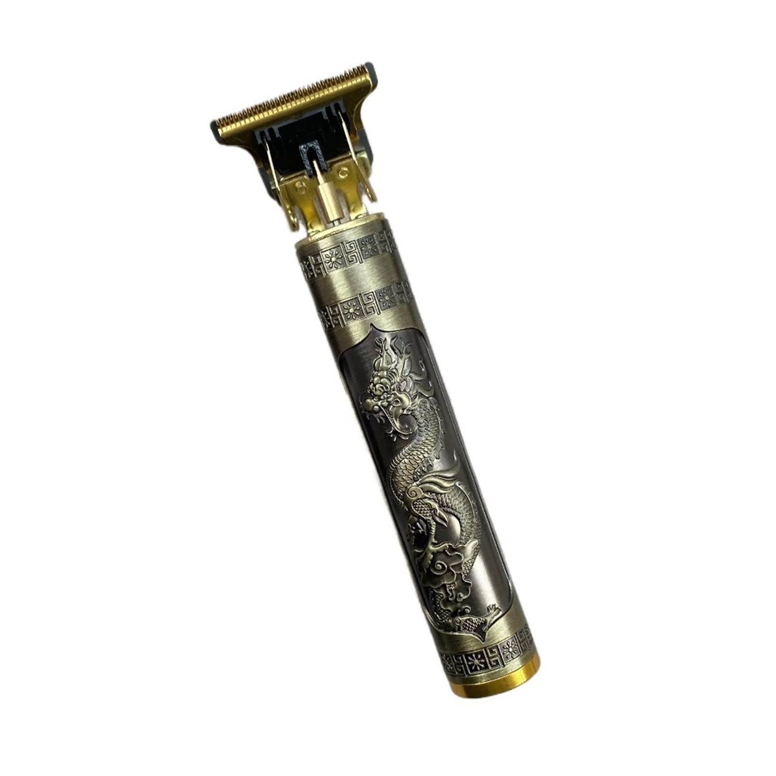 Professional HATAP T9 Vintage Hair Trimmer for Men - Electric Hair Clipper & Shaver with Precision Blades for Beard, Mustache & Head Hair Styling - Perfect for Home Barbering & Personal Grooming (Black)