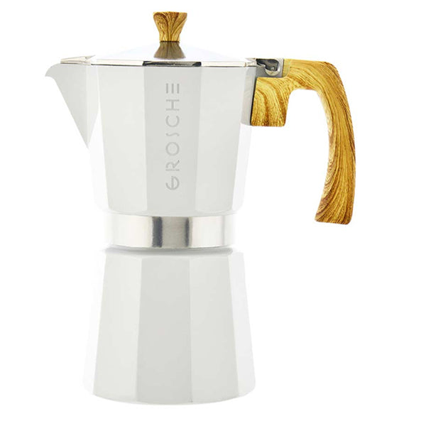 GROSCHE Milano Stovetop Espresso Maker - 3 Cup Italian Coffee Pot for Gas & Electric Stoves - Perfect for Home, Office & Camping Coffee Brewing