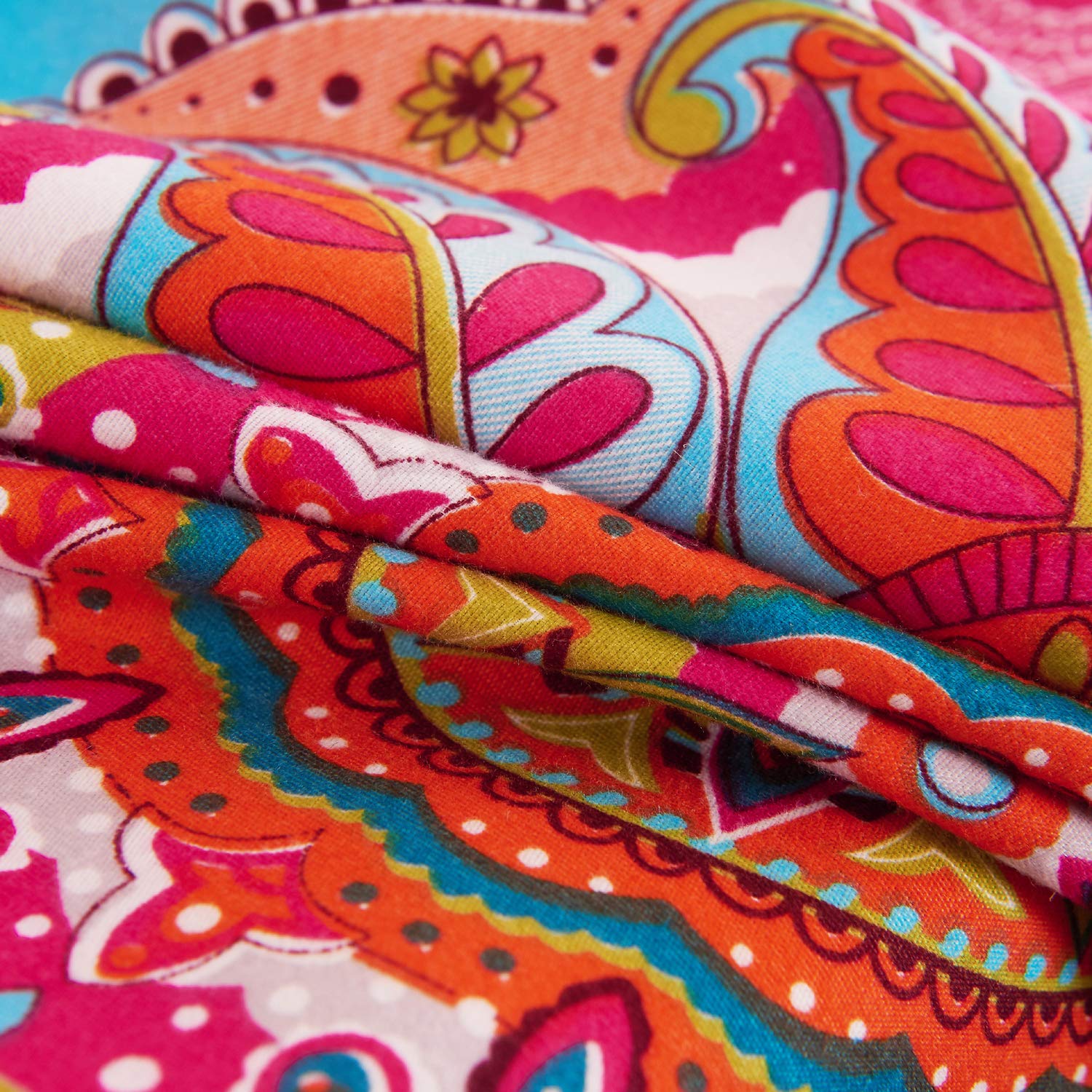 Bohemian Style Lightweight Microfiber Pillowcases Set of 2 (Standard/Queen 20x30 Inches) - Soft & Breathable Bedding for Home, Hotel, or Travel Use