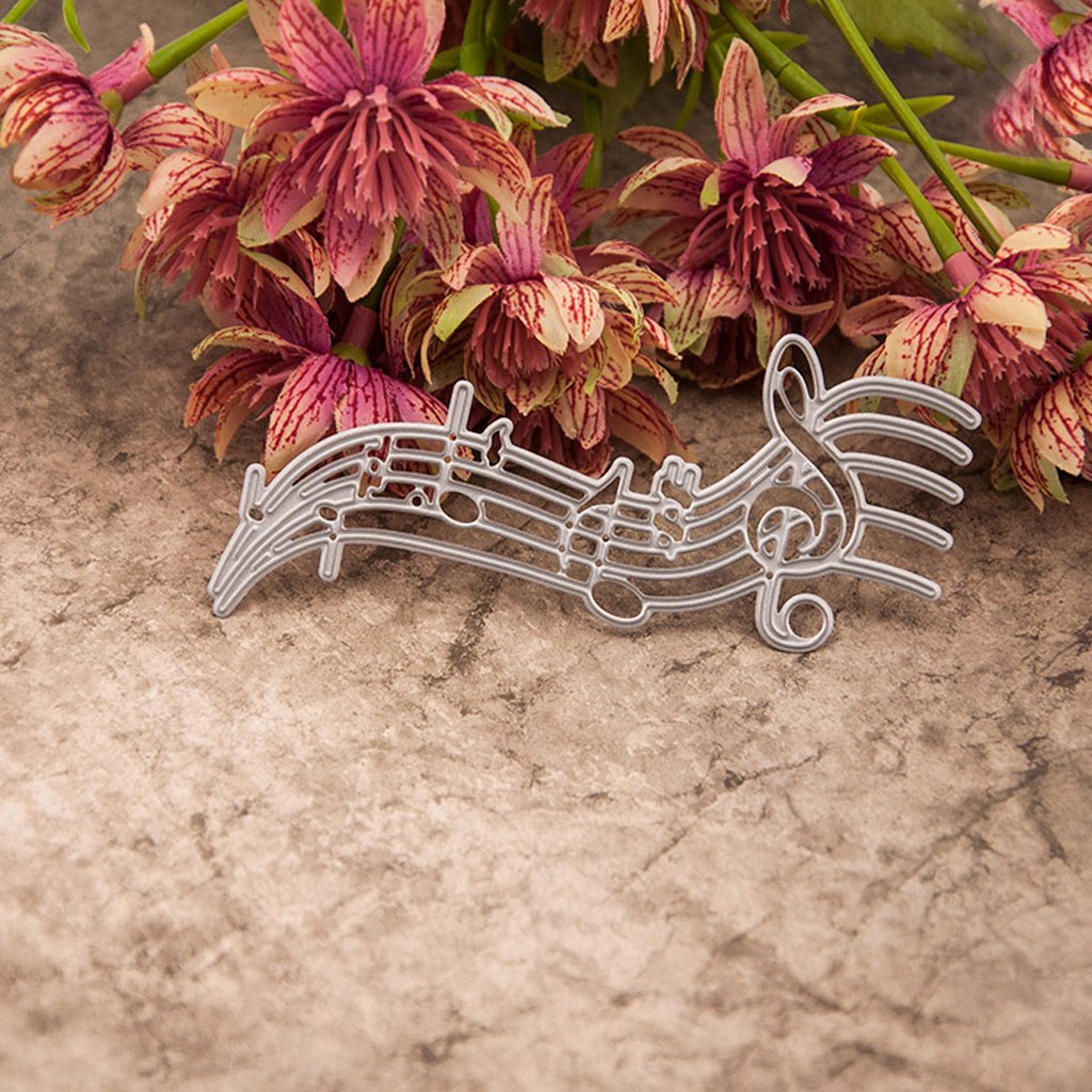 Musical Notes Metal Die Cuts - Scrapbooking Embossing Dies for DIY Card Making, Album Decorations & Paper Crafts - Perfect for Handmade Greeting Cards, Scrapbook Pages, and Home Decor Projects