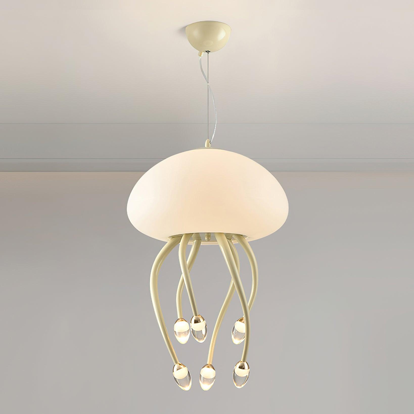 Elegant Jellyfish Pendant Lamp - Modern Glass Ceiling Light Fixture for Living Room, Bedroom & Dining Room Decor