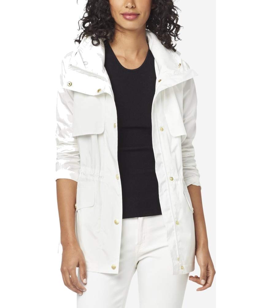 Cole Haan Women's Waterproof Packable Rain Jacket - Lightweight Windbreaker for Outdoor Activities, Travel & Commuting