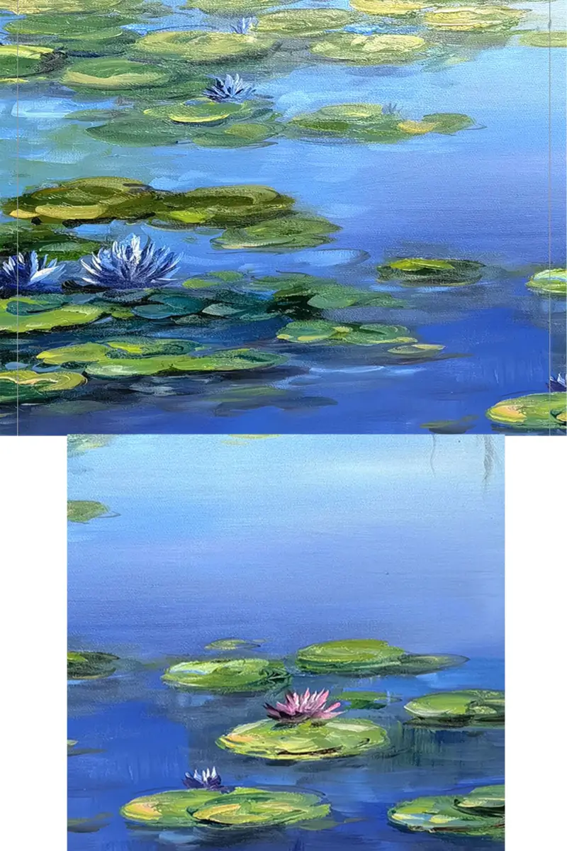 Flower and Tree Painting #FT002 - Handmade Canvas Wall Art for Home Decor, Living Room, Bedroom & Office