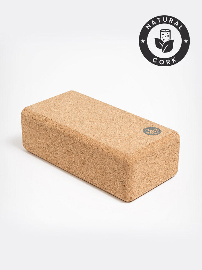 Manduka Lean Cork Yoga Block - Eco-Friendly & Non-Slip Yoga Support for Alignment & Balance - Perfect for Yoga, Pilates & Meditation at Home or Studio