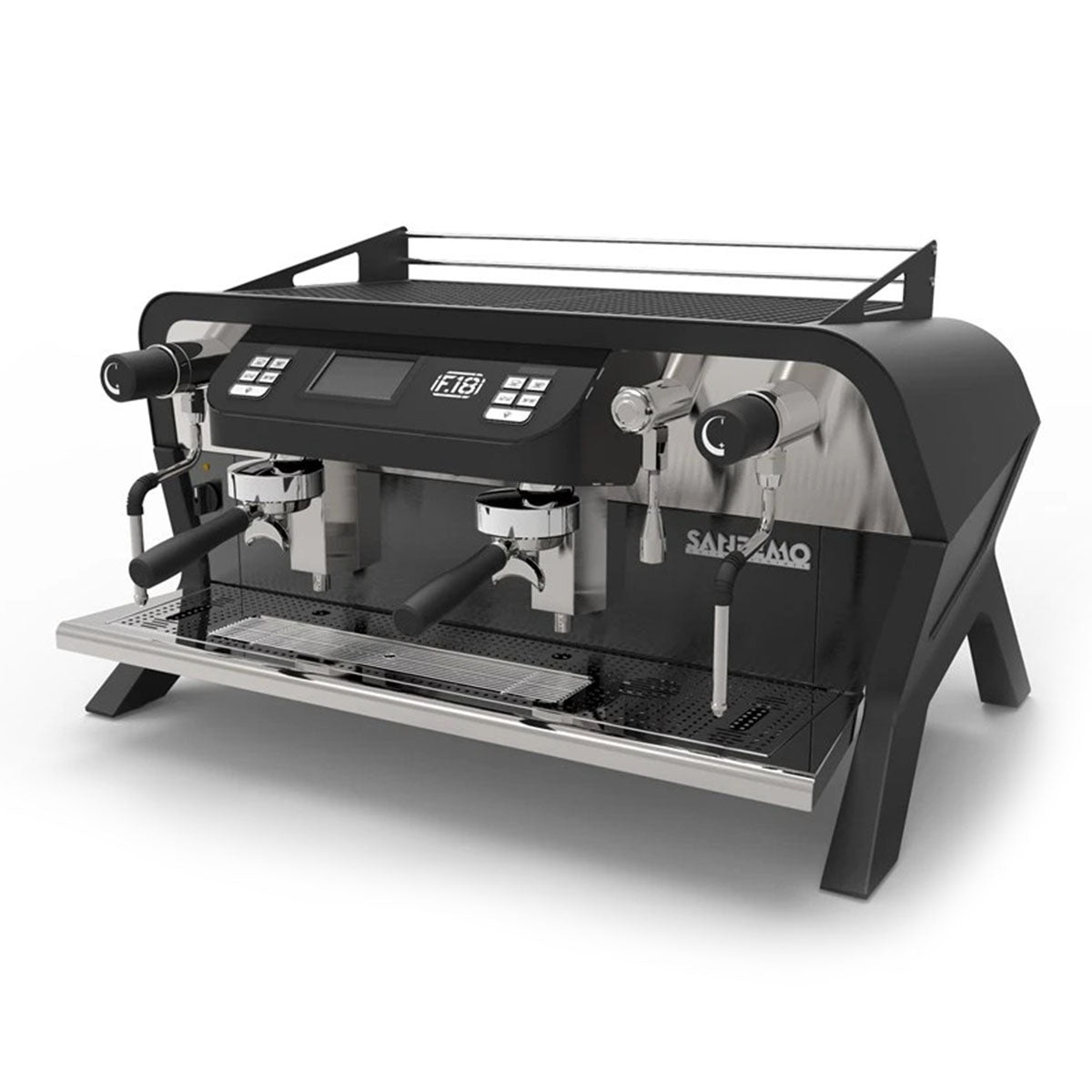 Sanremo F18 Commercial Espresso Machine - Single Boiler, 2 Group Heads, White - Perfect for Cafes & Coffee Shops
