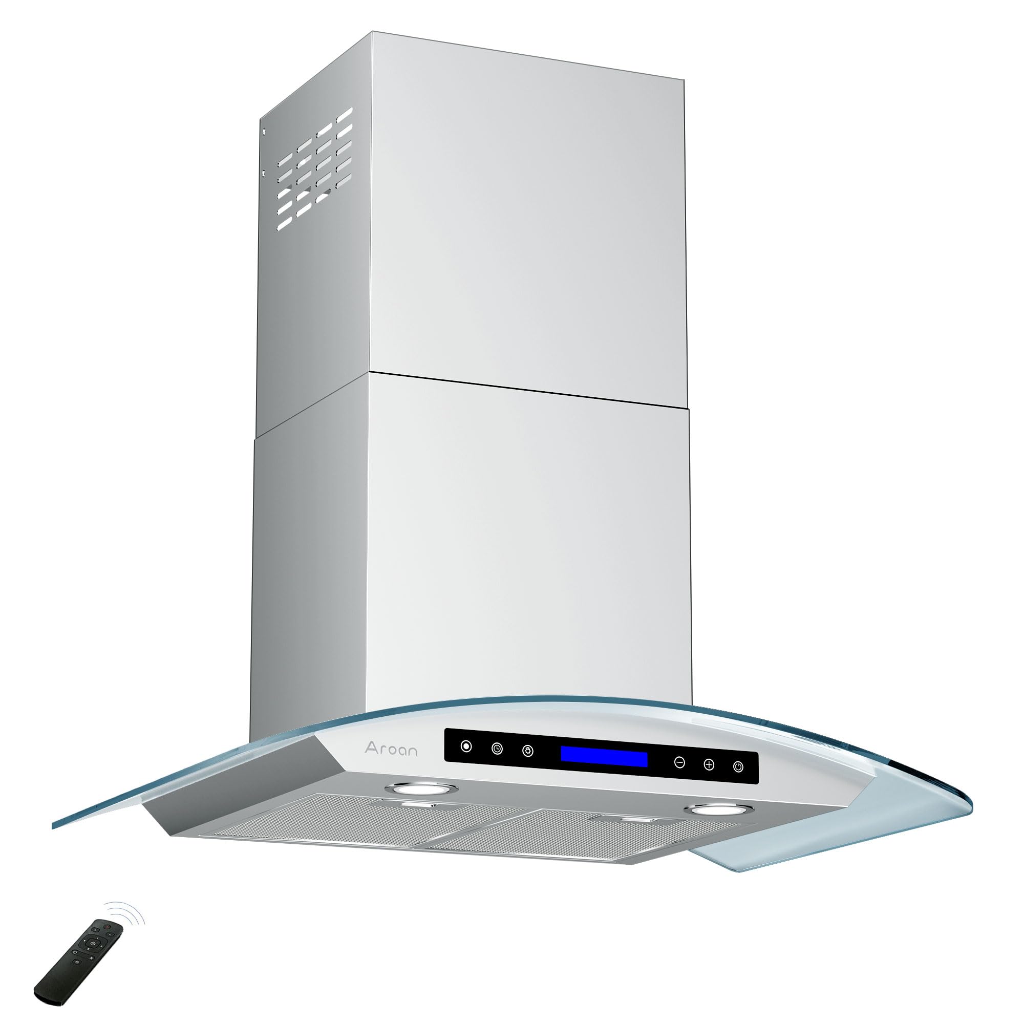 30 Inch Stainless Steel Wall Mount Range Hood with 780 CFM, 4-Speed Touch Panel & 2 Adjustable LED Lights - Tempered Glass Kitchen Chimney Vent Hood (PA03-30) - Perfect for Modern Kitchens, Restaurants & Open-Concept Homes