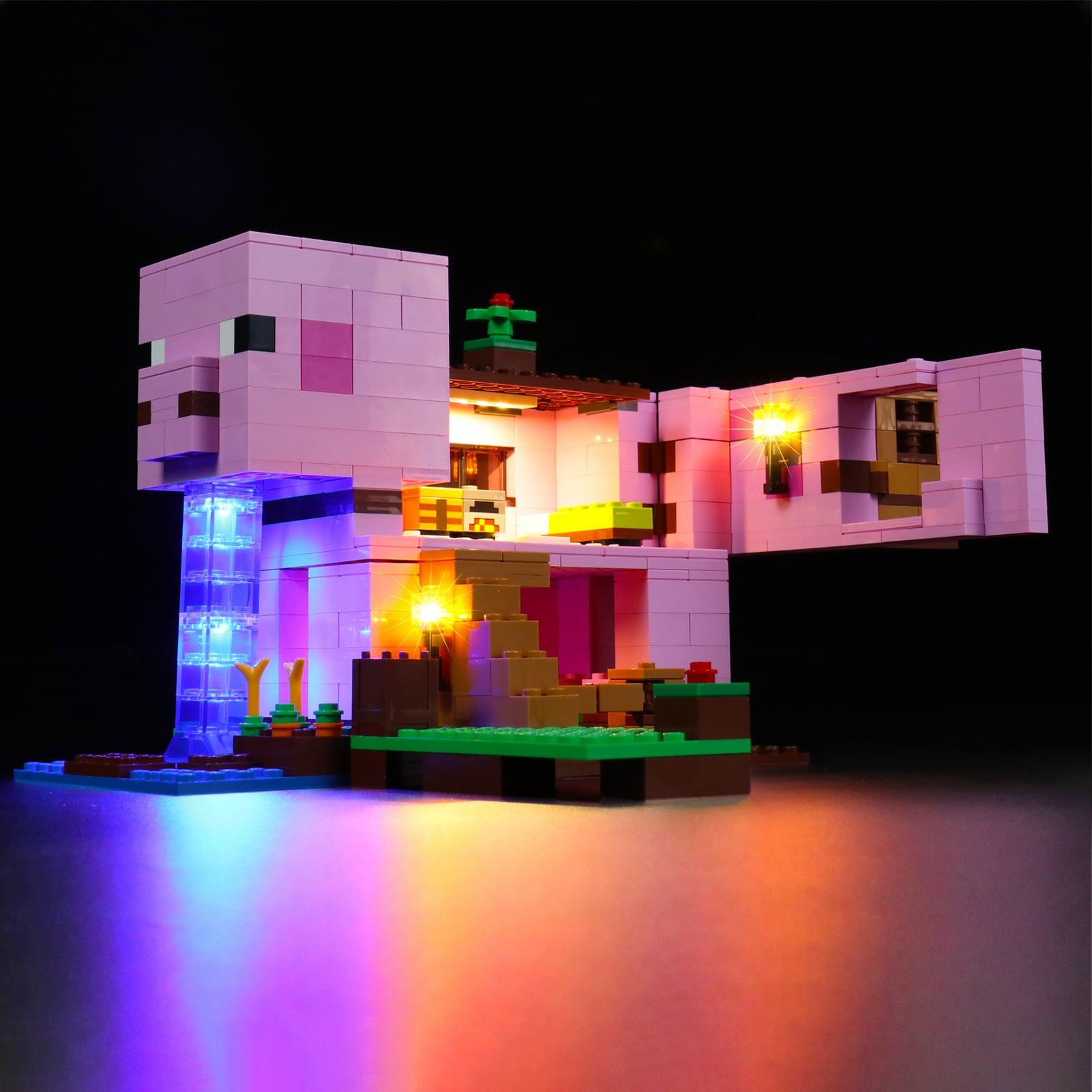 Best Light Kit for Lego Ideas Minecraft The Pig House 21170 - DIY Illumination Set for Lego Builders & Minecraft Fans - Perfect for Night Displays & Gaming Room Decor