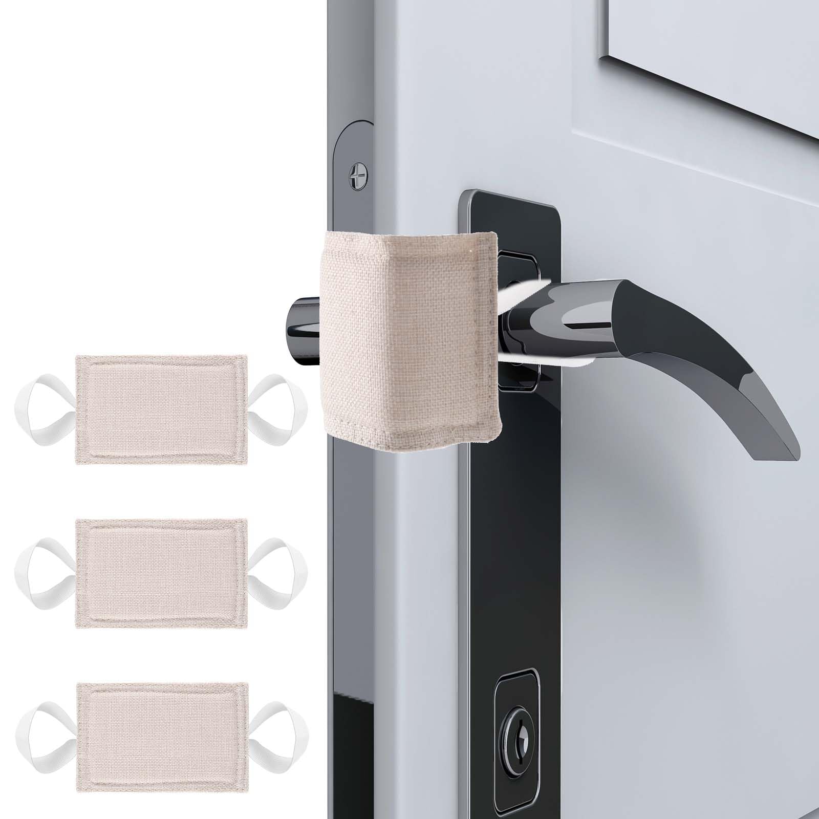 3Pcs Door Silencer Cushion - Noise Reduced for Light Sleepers & Safety (5.5x3.5in) - Bedroom & Office Use