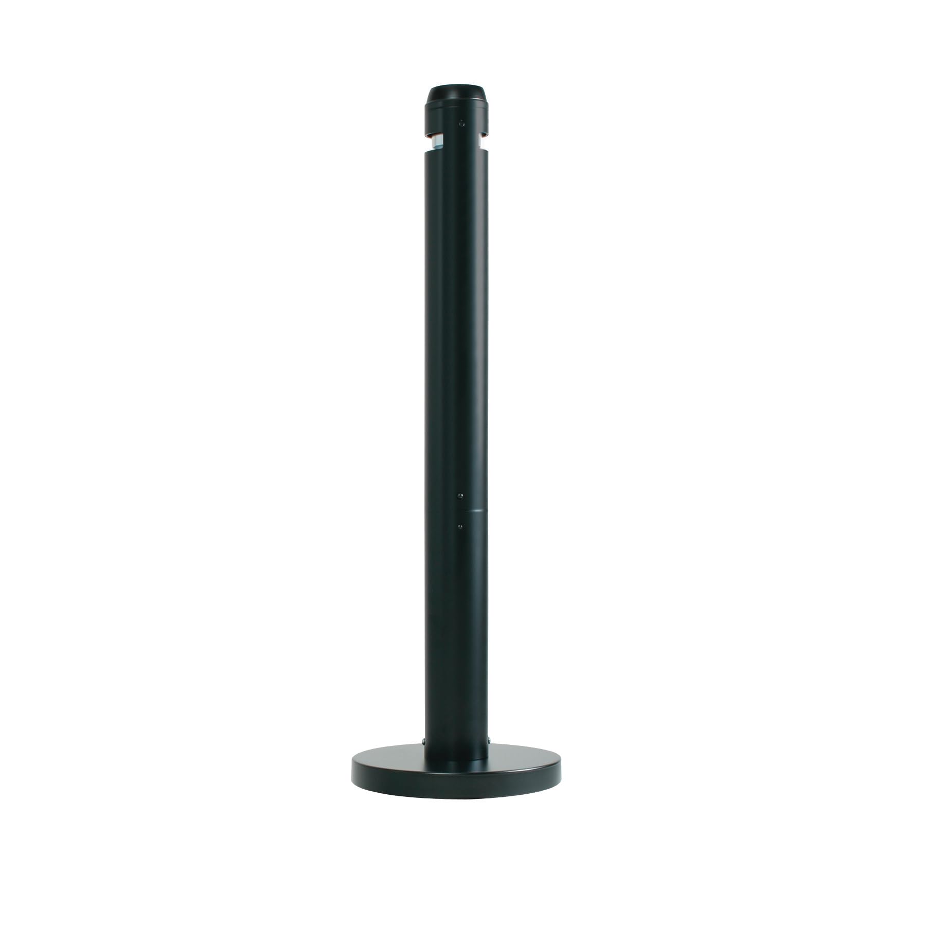 Rubbermaid Commercial Steel Black Round Metal Smoker's Pole - Outdoor Cigarette Butt Receptacle & Ashtray for Offices, Malls, Parks | Durable Smoking Station for Public Spaces & Commercial Areas