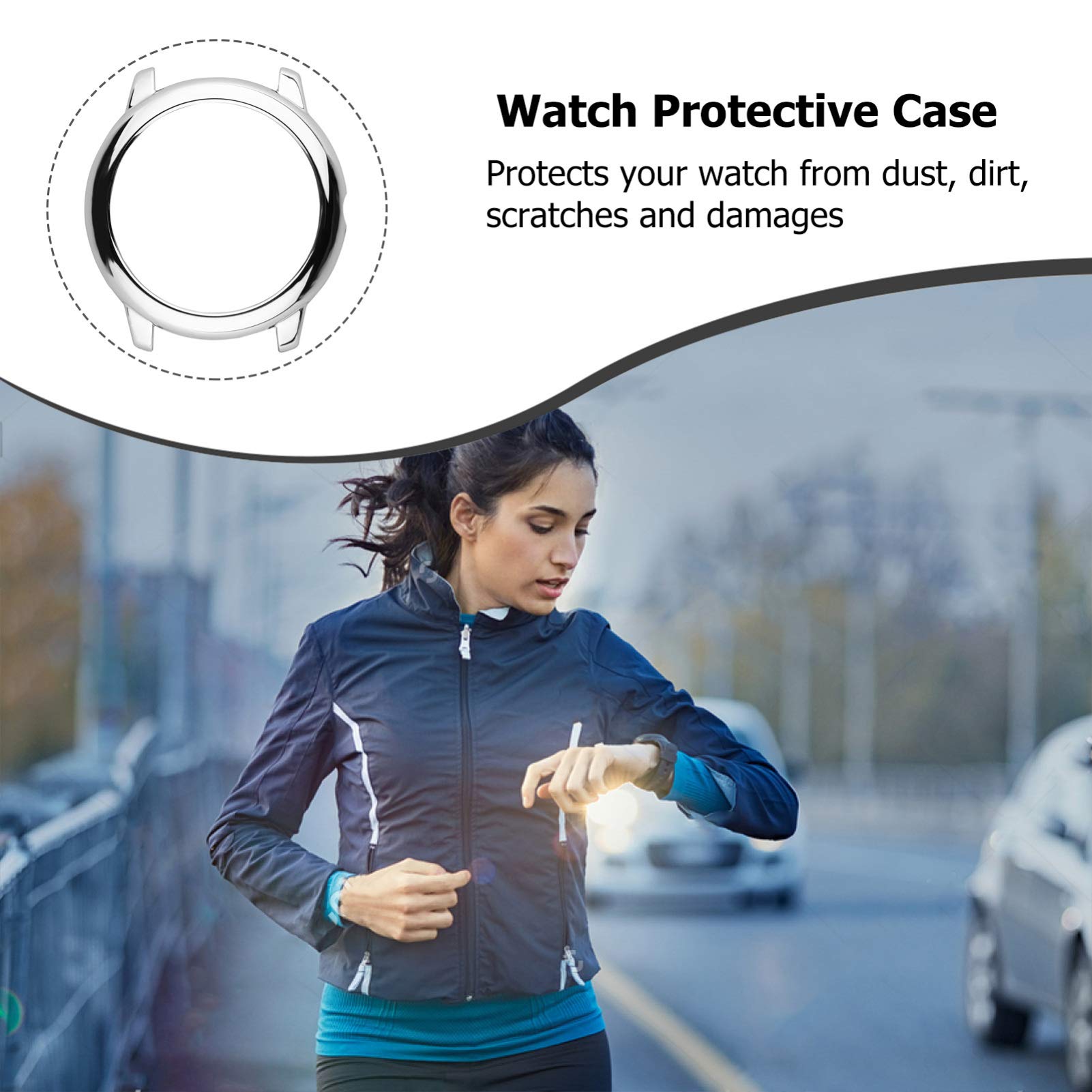 Hemobllo Watch Protective Case - Shockproof Cover for Smartwatches, Fitness & Work