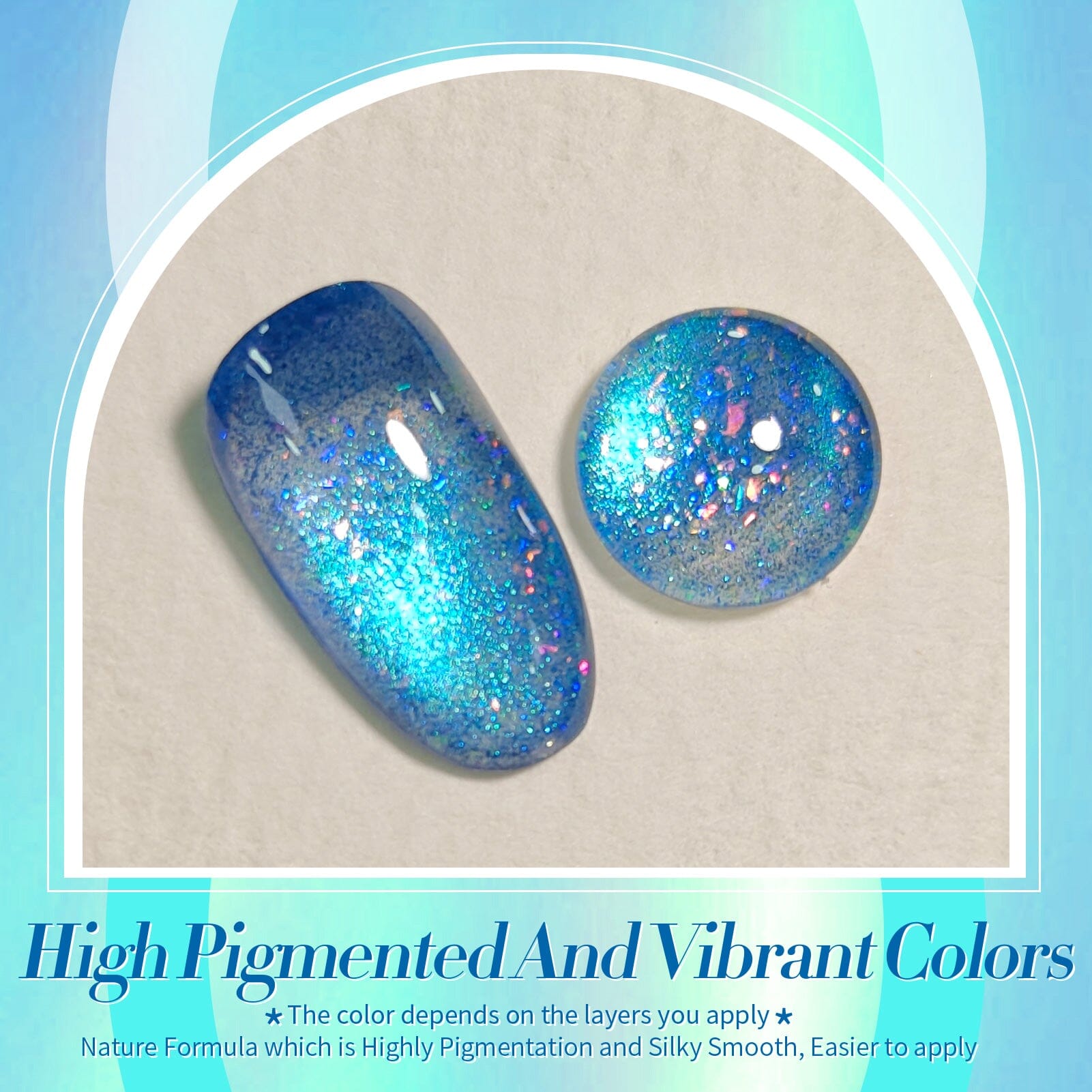 Blue Cat Magnetic Gel Polish MY26 Insomniac Island 15ml - Long Lasting Nail Polish for Salon Quality Manicures at Home | Perfect for Parties, Weddings & Special Occasions