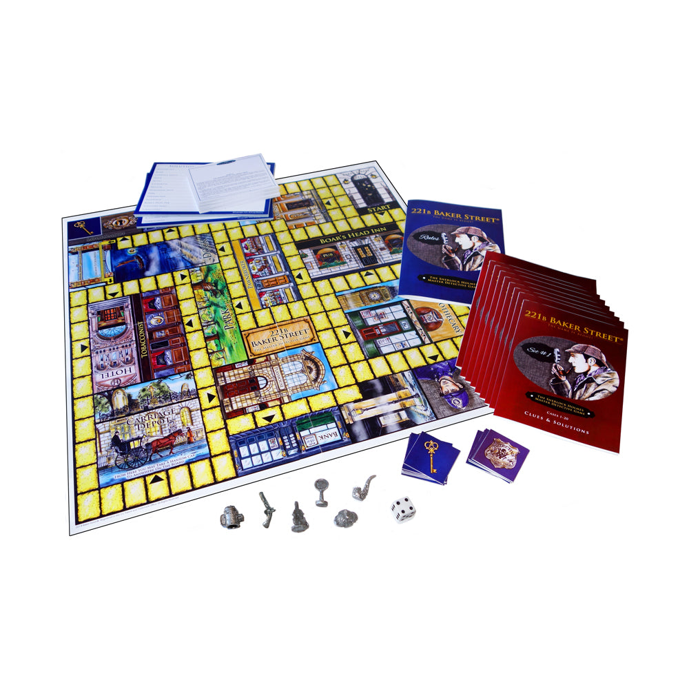 221B Baker Street Deluxe Edition Master Detective Board Game - Sherlock Holmes Mystery Solving Game for Adults & Teens - Perfect for Family Game Nights & Detective Party Games