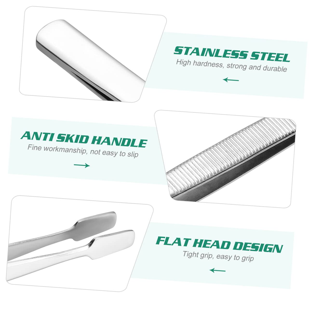 6-Piece Non-Slip Stamp Tweezers Set - Stainless Steel Jewelry & Craft Tool with Eyelash Clip - Perfect for DIY Stamping, Jewelry Making, False Eyelash Application and Precision Crafting