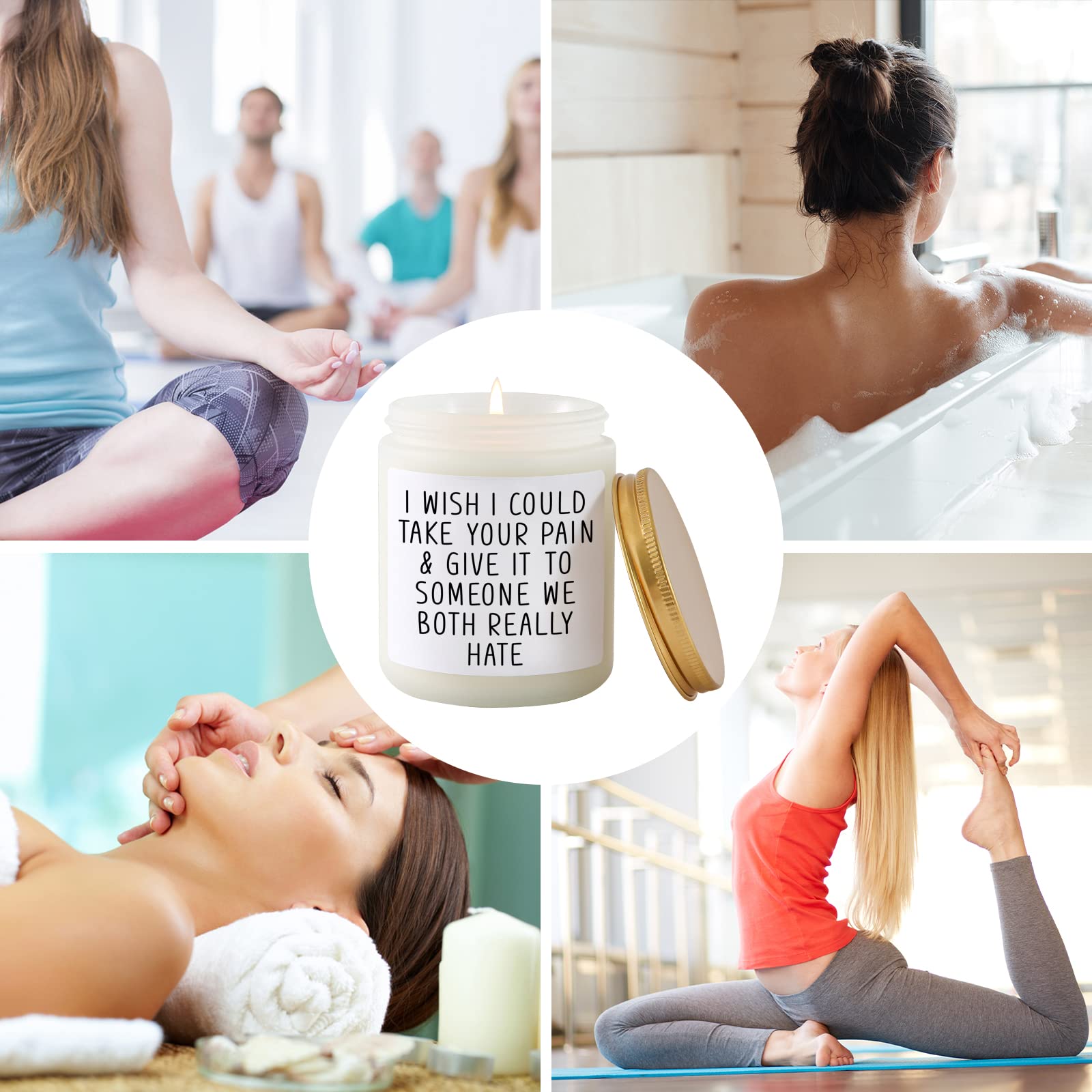 Healing Candles for Women & Men - Get Well Soon Gifts After Surgery, Sympathy, Grieving, Condolence, Divorce & Miscarriage - Inspirational Sorry for Your Loss & Cancer Support Gift - Perfect for Hospital Recovery, Home Comfort & Emotional Healing