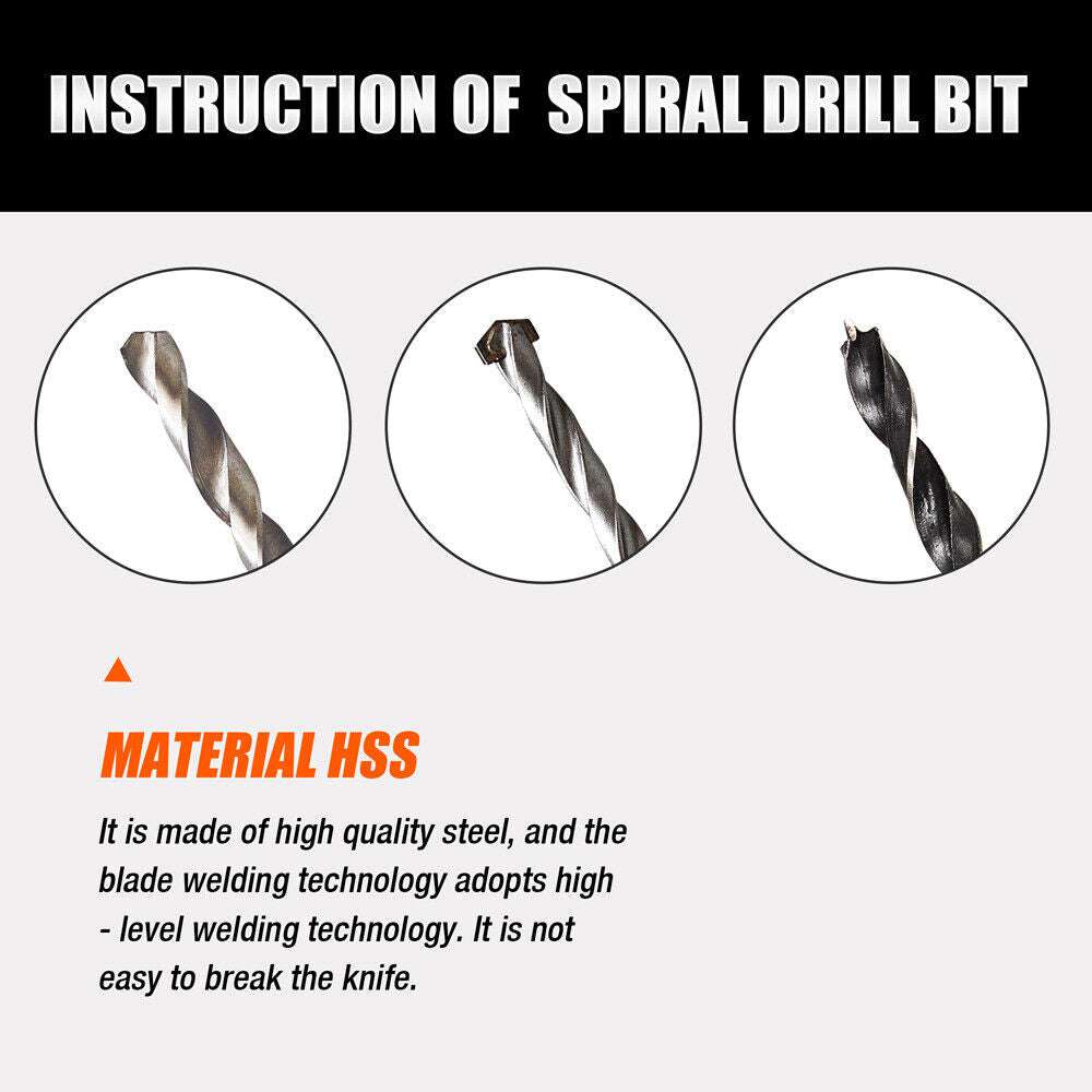 15-Piece HSS Drill Bit Set for Wood, Metal & Concrete - Titanium Coated Metric Drill Bits - Perfect for DIY Projects, Home Repairs & Professional Construction Work